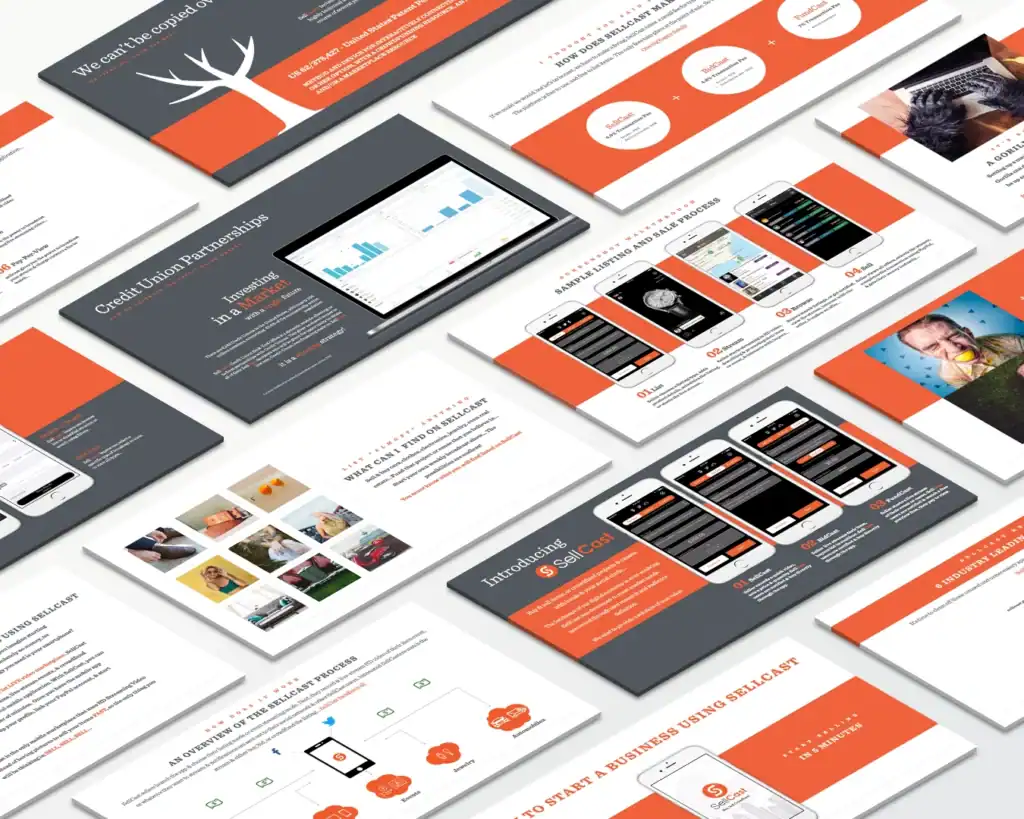 Collection of branding, website, and social media design mockups for digital marketing.