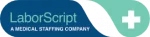 LaborScript logo with medical cross symbol for healthcare staffing.