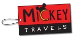 Mickey Travels logo with Mickey Mouse ears and travel theme.