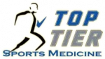 Top Tier Sports Medicine logo with a running figure and bold text.